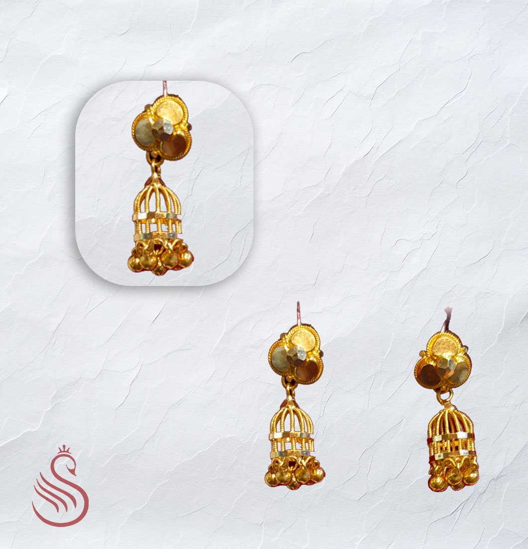 Gold Earrings Jhumkas - 2.160 Gm